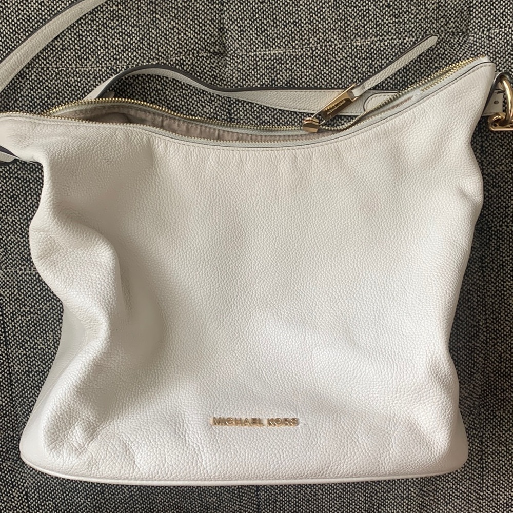 MICHAEL Michael Kors Lupita Cream Colored Large Hobo Tote Bag